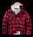 Lumberjacket hooded red-black