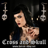 Cross and skull- korvikset