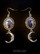 Crow over pale moon - earrings