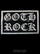 Goth Rock -kangasmerkki, hopean harmaa brodeeraus