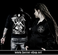 Baphomet musta, huppari vetoketjulla