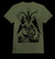 Baphomet Black T-shirt and Ladyfit (black, green, red and grey
