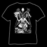 Baphomet Black T-shirt and Ladyfit (black, green, red and grey