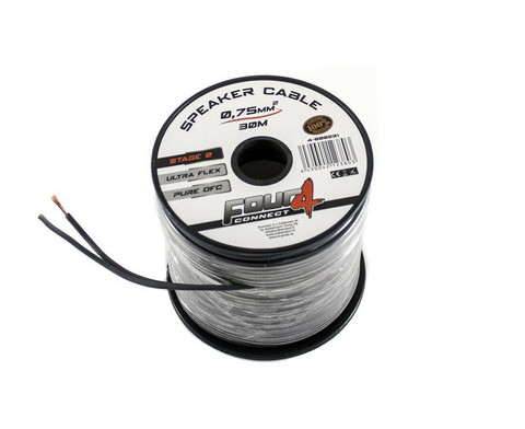 FOUR Connect Stage2 OFC-Kaiutinkaapeli 2x0.75mm2 Minikela 30m