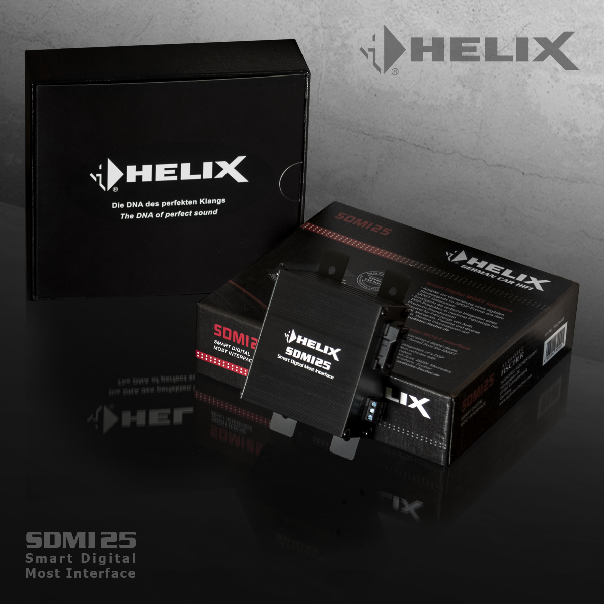 Testissä Helix SDMI25 MOST adapteri