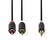 AUX kaapeli 3.5mm uros  - 2 x RCA uros