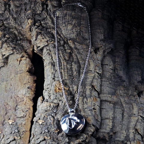 Vintage silver pendant Lily