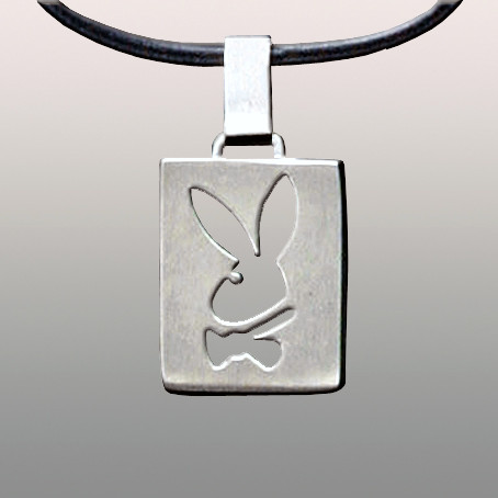 Hopeinen Bunny riipus