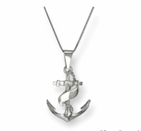 Anchor pendant eco silver