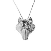 Eco silver Husky pendant