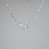 Silver necklace Windswept Snow III