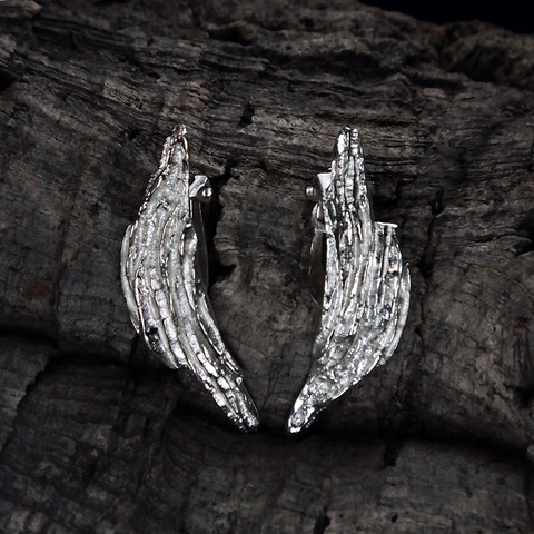 Freezing February silver earrings