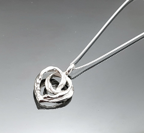 Eco silver pendant Heart
