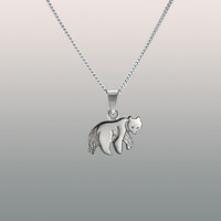 Eco silver pendant Little Bear