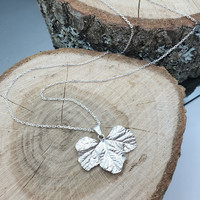 Cloudberry Leaf pendant