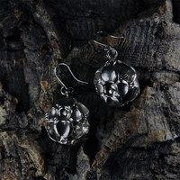 Vintage silver earrings Bacchanal