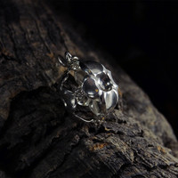 Vintage silver earrings Bacchanal