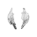 Freezing February silver earrings