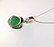 Vintage silver pendant with green agate