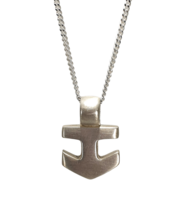 Anchor pendant of eco silver