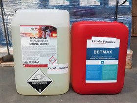 Betmax betonin- ja kalkinpoistoaine & AdProline betonin liuotin: Laadukkaat ja riittoisat betonin- ja kalkinpoistoaineet