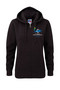 Women´s Premium AUTHENTIC Full Zip Hooded Black