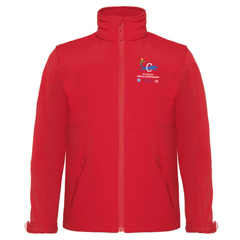 Kids Hooded Softshell Red