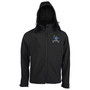Mens` hooded Softshell Jacket Black