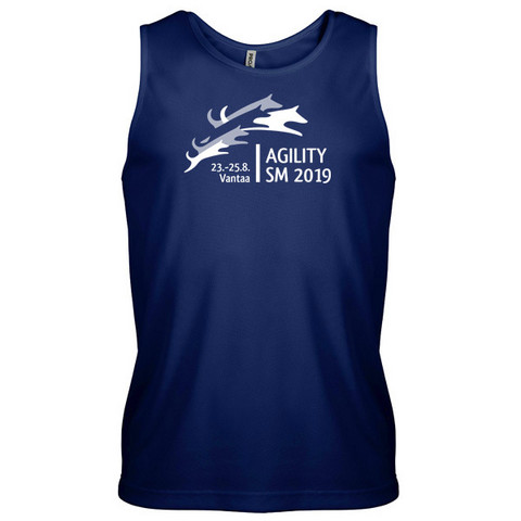 Unisex Tekninen Hihaton Sporty Navy