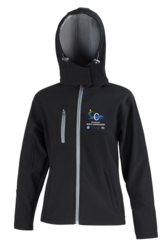 Naisten HUPULLINEN CORE SOFTSHELL TAKKI Black/Grey