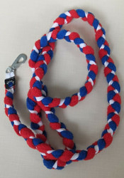 Fleece leash 160 cm BGB Red-Blue-White