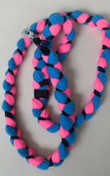 Fleece leash 160 cm BGB Pink-Turquoise Blue-Black