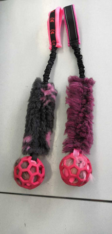 BERRA Ultimate bungee toy with fake fur with red  ball