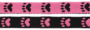 Paw leash Pink/Black