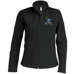 Naisten Softshell Takki Musta