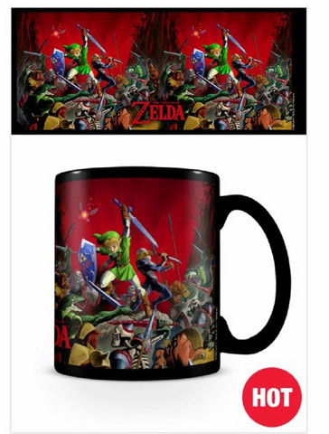 Väriä vaihtava muki Zelda Battle