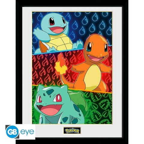 Kehystetty juliste - Pokemon Starters