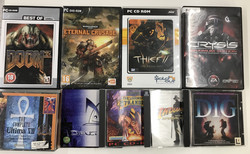 19 kpl PC CD-Rom ja DVD-ROM -pelejä.
