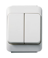 Pinta-asennettava 5-kytkin IP44, Schneider Electric