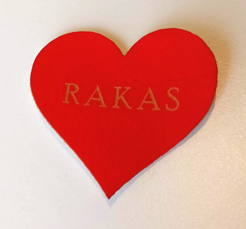 <3 tekonahkamerkit 10 kpl punainen