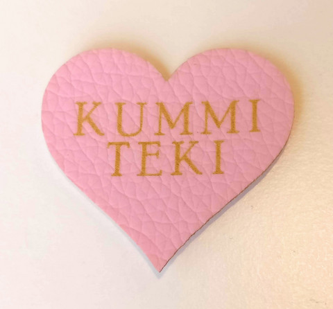 <3 tekonahkamerkit 10kpl vaaleanpunainen