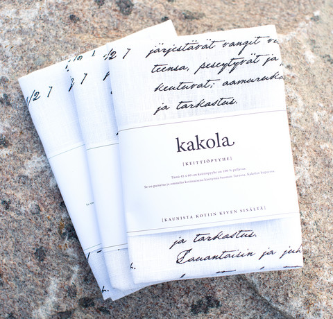 Päiväjärjestys -keittiöpyyhe