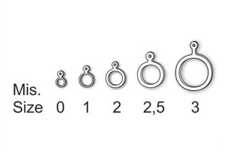 Syötin kiinnitysrengas koko 2,5  6mm 24kpl