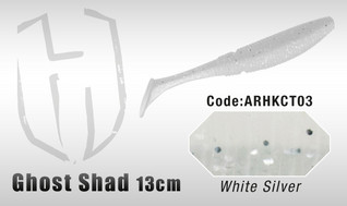 Ghost Shad 13cm 4kpl, White Silver