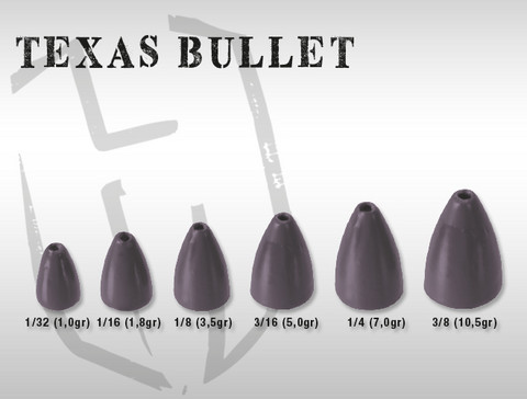 Texas Bullet rig luotipää 1,0g 10kpl