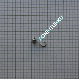 Volframi Prisma 2,5mm koukku #18 lenkki matta kromi, nro 48