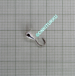 Volframi-mormuska 4mm #12 lenkki hopea, nro 05