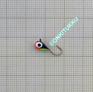 Volframi-mormuska 4mm #12 lenkki sininen - keltainen, nro 23