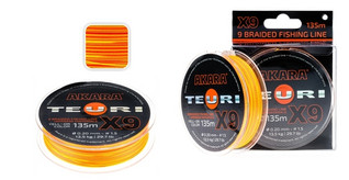 TEURI punottu siima Keltainen-oranssi 0,10mm 5kg