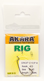 Akara Drop Shot rigi offset koukkulla #4/0 0,4mm 1,2m